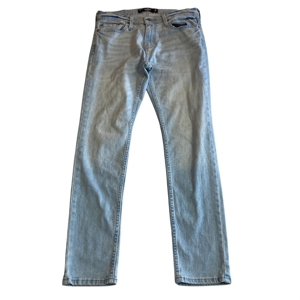 Hollister Epic Flex Skinny Jeans Mens 30x30 Light Wash Blue‎ Denim 331D2308